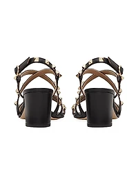 Rockstud Calfskin Sandals With Straps
