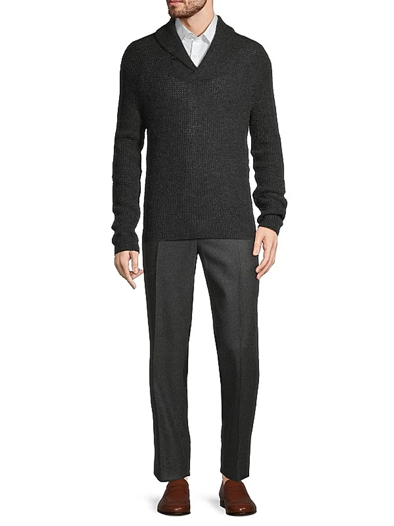 Cashmere-Silk V-Neck Sweater