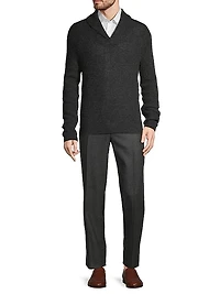Cashmere-Silk V-Neck Sweater
