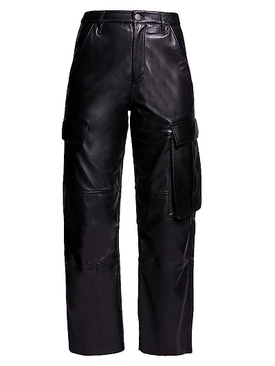 Cole Upcycled Leather Cargo Pants