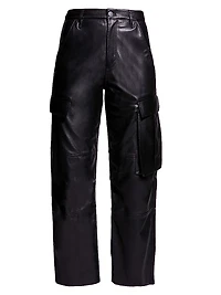 Cole Upcycled Leather Cargo Pants