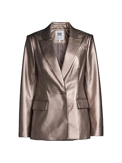Alexa Faux Leather Blazer