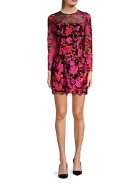 Scottie Floral Mesh Mini Dress