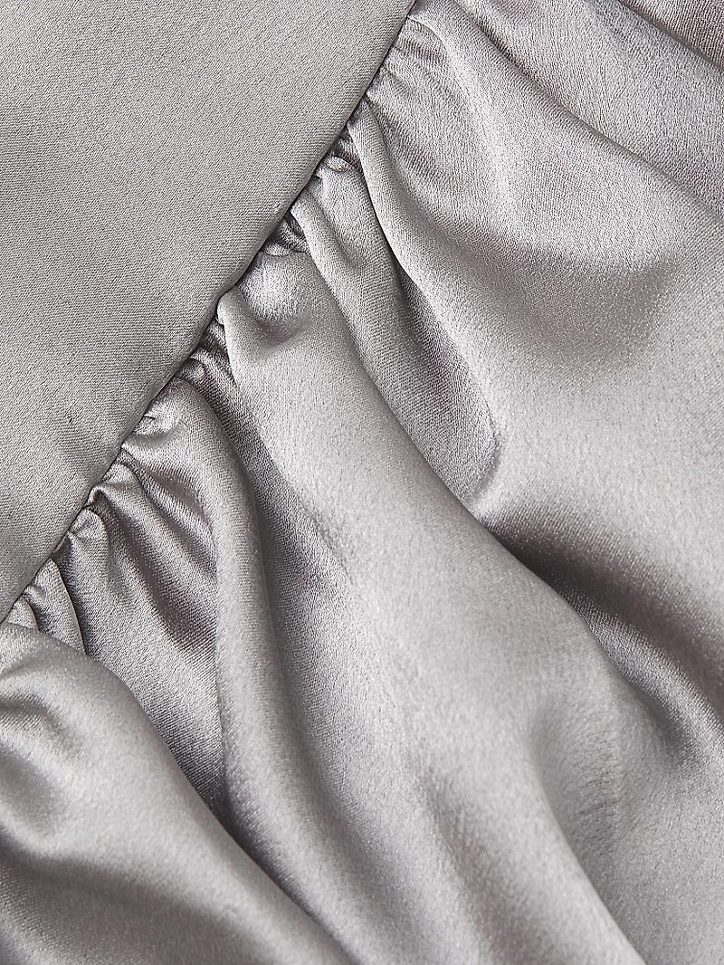 Lilliana Satin Draped Slip Dress