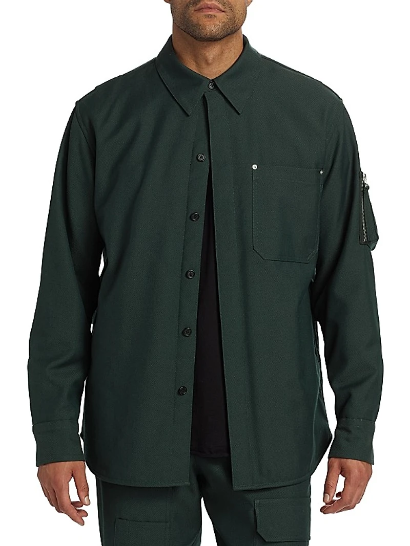 Yarndyed Wool-Blend Jacket