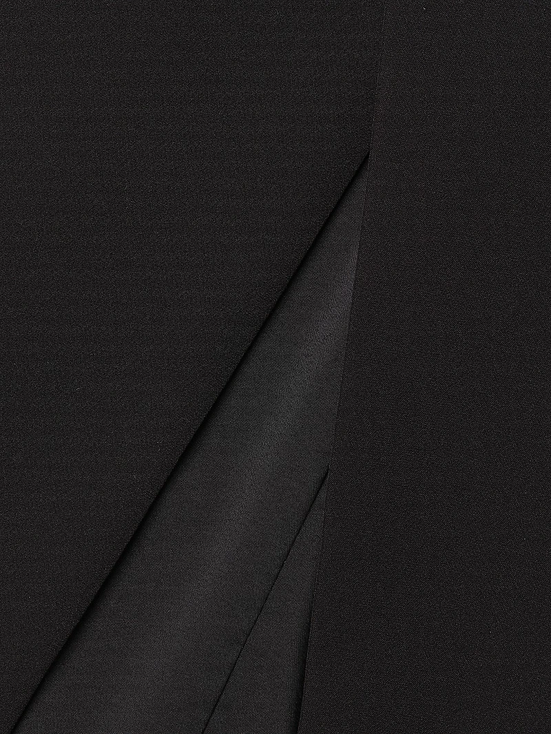Crepe Strapless Column Gown