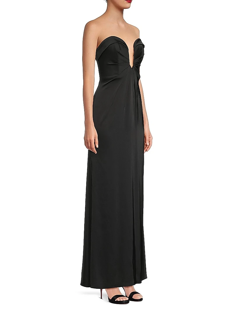 Satin Strapless Gown