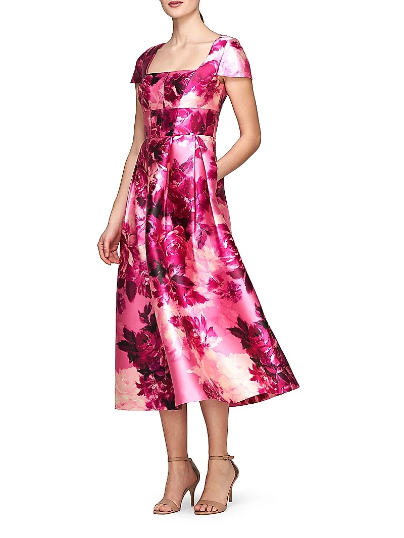 Tierney Floral Tea-Length Dress
