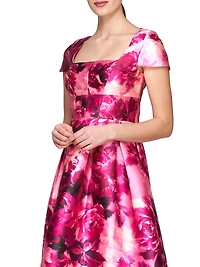 Tierney Floral Tea-Length Dress
