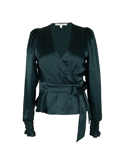 Hailey Silk Wrap Blouse