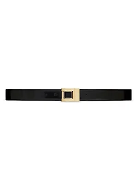 Buckle Belt in Shiny Leather