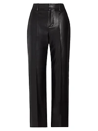 Ming Pleated Faux Leather Pants