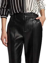 Ming Pleated Faux Leather Pants