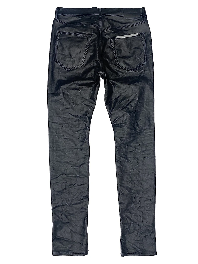 Patent Film Cargo Low-Rise Pants