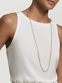 Box Chain Necklace in 18k Yellow Gold, 2.7mm