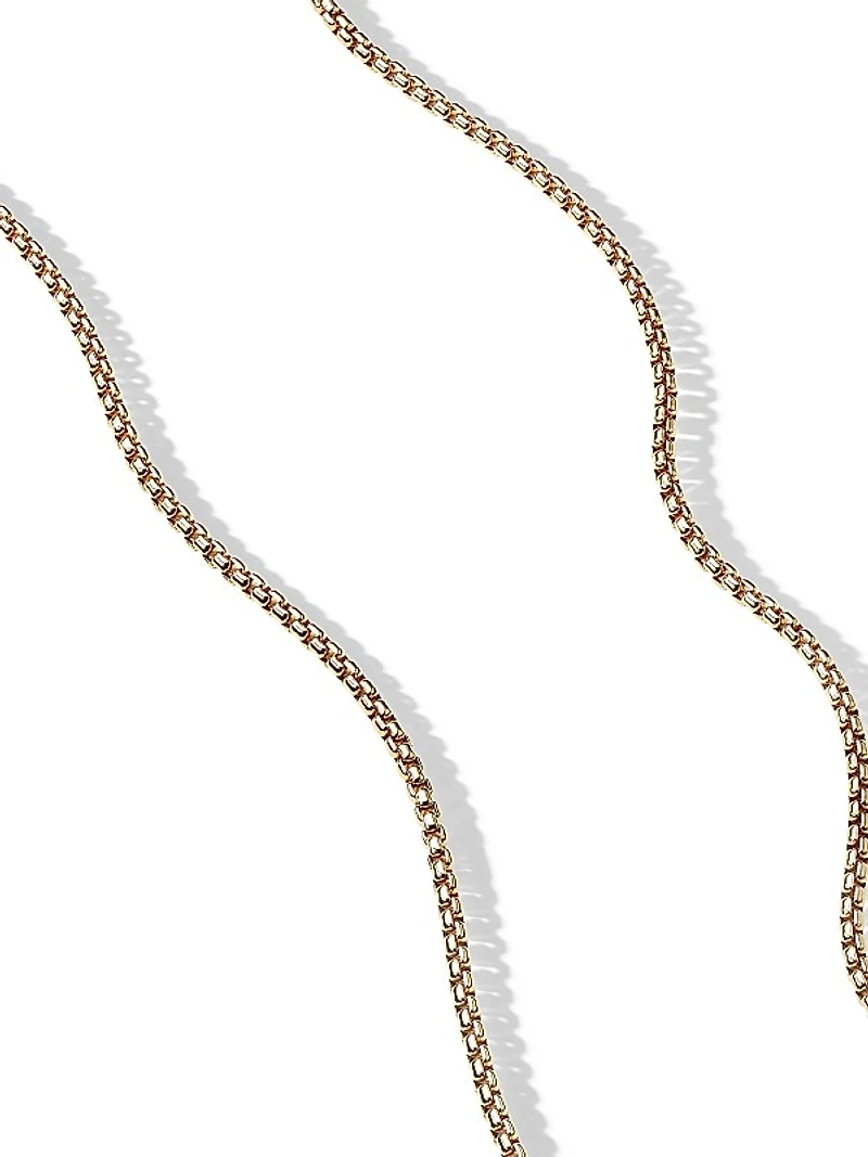 Box Chain Necklace in 18k Yellow Gold, 2.7mm