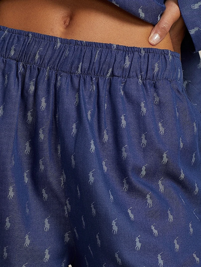 Jacquard Polo Player Pajama Set