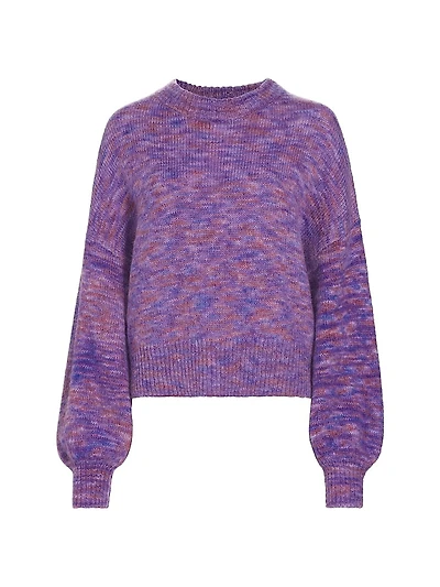 Jessica Mohair-Blend Melange Sweater