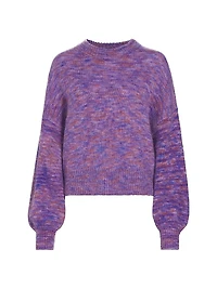 Jessica Mohair-Blend Melange Sweater