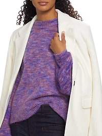 Jessica Mohair-Blend Melange Sweater