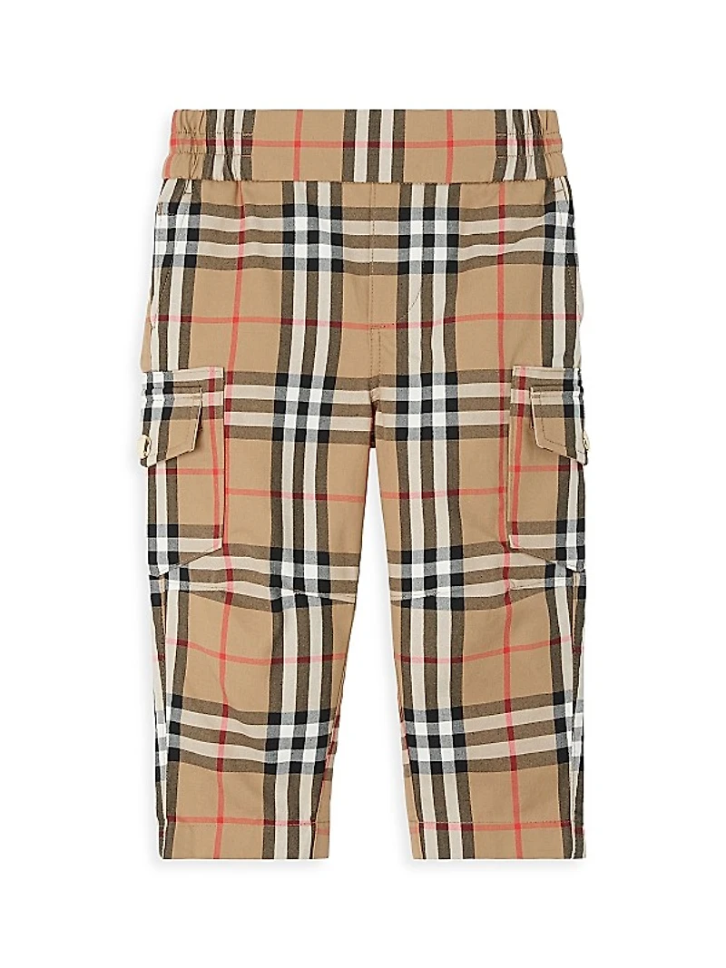 Baby Boy's & Little Boy's Check Cargo Pants