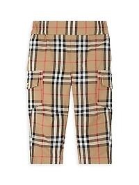 Baby Boy's & Little Boy's Check Cargo Pants