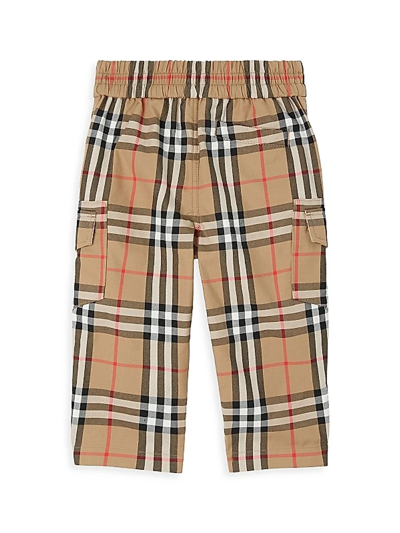 Baby Boy's & Little Boy's Check Cargo Pants