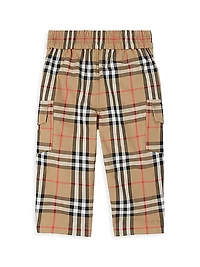 Baby Boy's & Little Boy's Check Cargo Pants