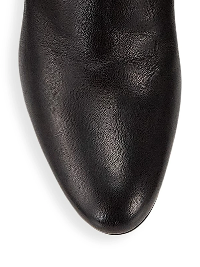 Cone 85MM Leather Ankle Booties