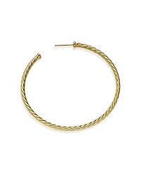 Cablespira Hoop Earrings in 18K Yellow Gold, 2in
