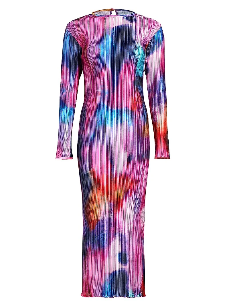 Exposition Pleated Midi-Dress