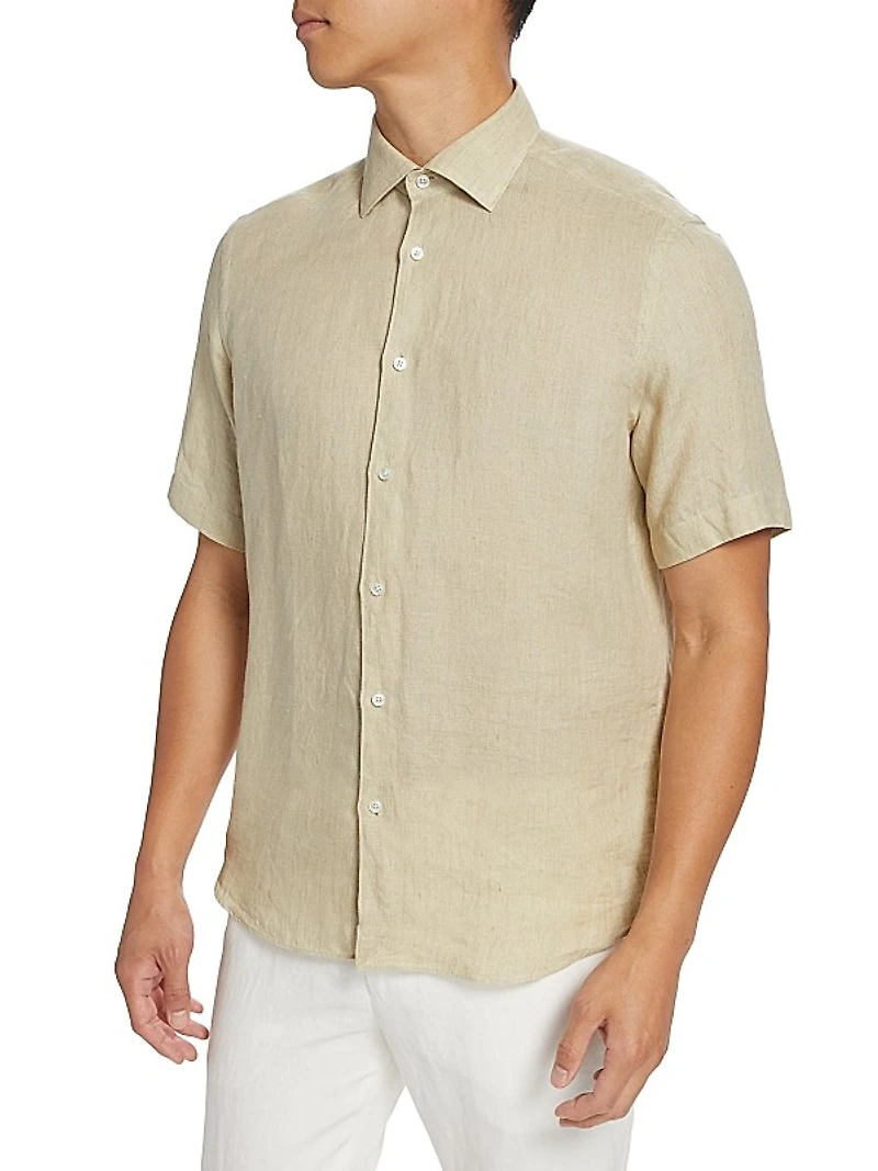 COLLECTION Linen Short-Sleeve Shirt
