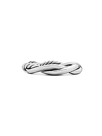 Petite Infinity Band Ring Sterling Silver with 14K Yellow Gold