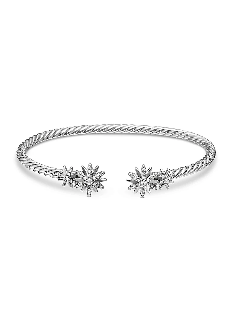 Starburst Cable Bracelet Sterling Silver