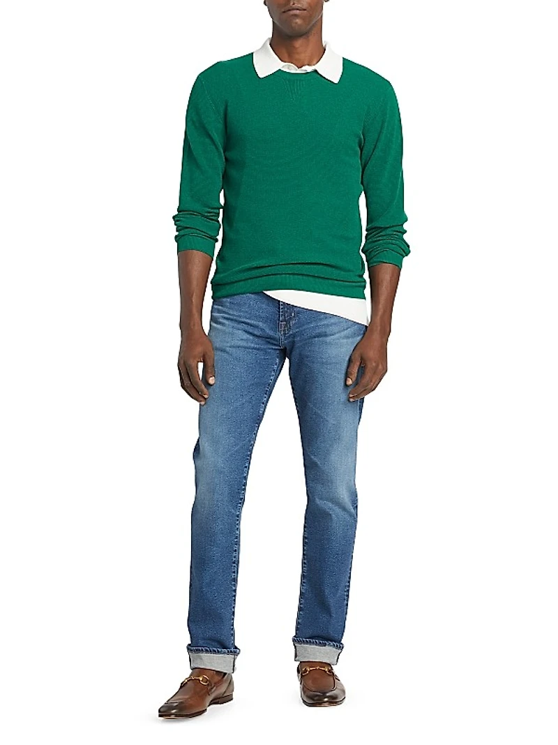 COLLECTION Cotton-Blend Crewneck Sweater