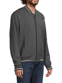 Stretch-Wool Baseball Jacket