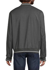 Stretch-Wool Baseball Jacket