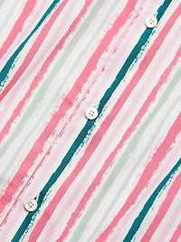 Slim-Fit Striped Short-Sleeve Shirt