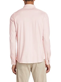 Slim-Fit Cotton Button-Front Shirt