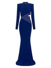 Message To Love Jersey Long-Sleeve Gown