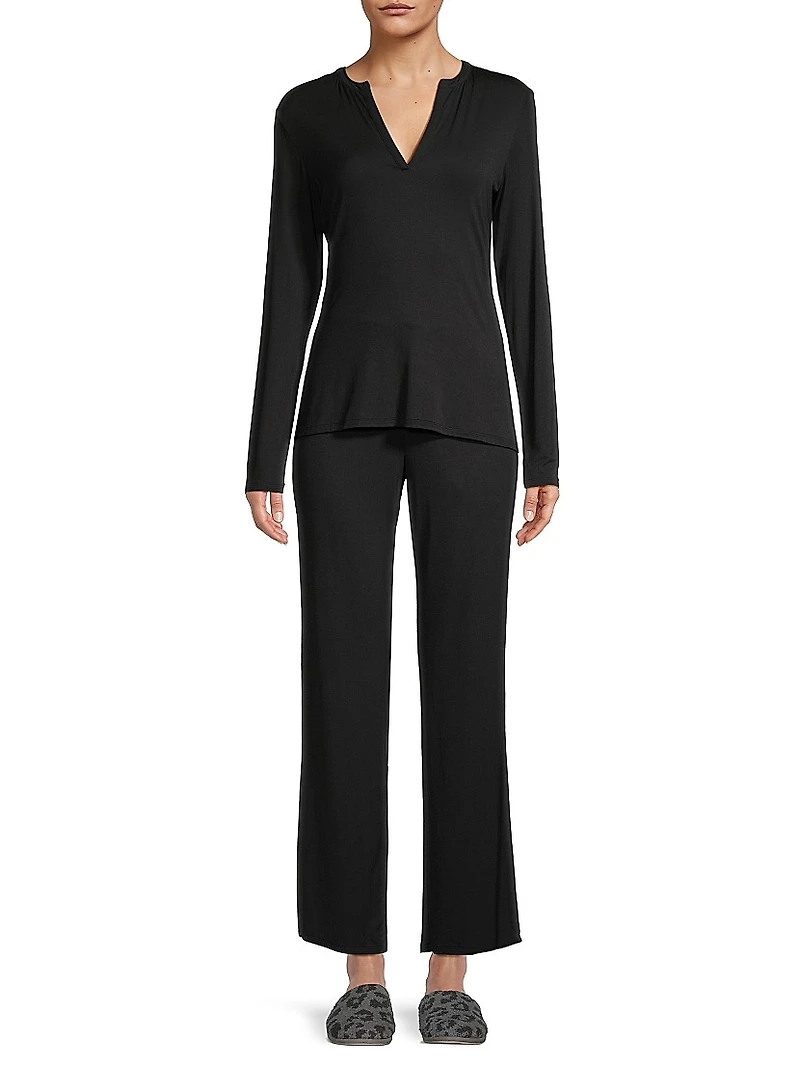 Feathers Elements 2-Piece Jersey Crop Lounge Set