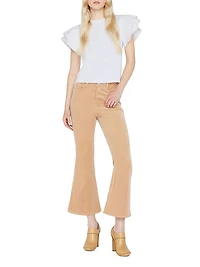 Cotton Puff-Sleeve Crewneck T-Shirt