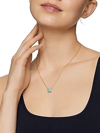 Petite Chatelaine® Pavé Bezel Pendant Necklace in 18K Yellow Gold with Diamonds