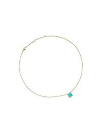 Petite Chatelaine® Pavé Bezel Pendant Necklace in 18K Yellow Gold with Diamonds