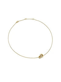 Modern Renaissance Double Pendant Necklace in 18K Yellow Gold