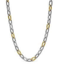Madison® Chain Necklace in Sterling Silver with 18K Yellow Gold