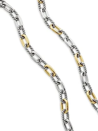 Madison® Chain Necklace in Sterling Silver with 18K Yellow Gold