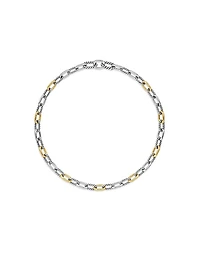 Madison® Chain Necklace in Sterling Silver with 18K Yellow Gold
