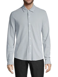 Piqué Button-Front Shirt