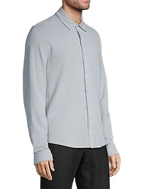 Piqué Button-Front Shirt
